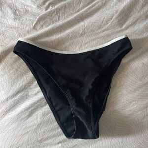 Abercrombie & Fitch Black Bikini Bottom with White Trim